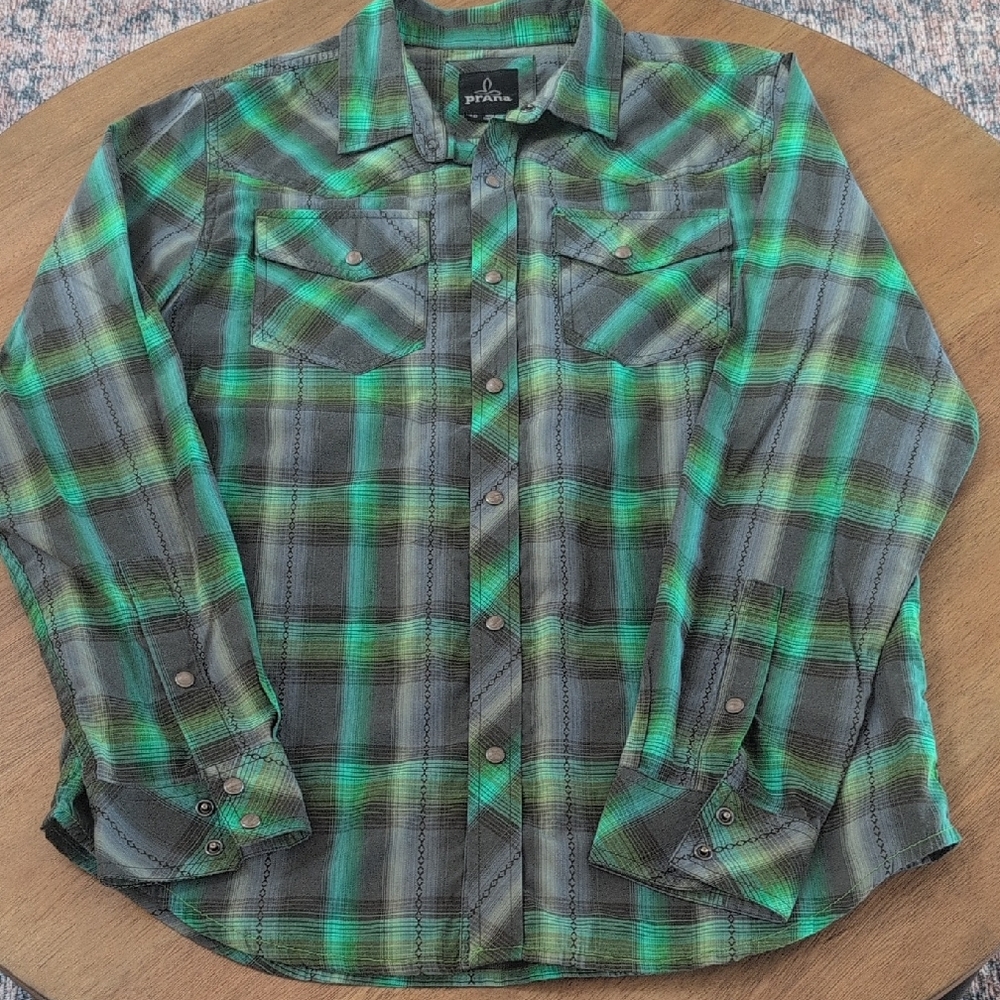 Prada Vibrant Green Checkered Shirt